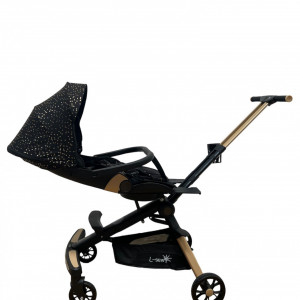 Carucior bebe sport, C2, scaun reversibil,cu pozitie de somn, cu lumini si muzica, negru - Img 7