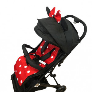 Carucior sport, pliere troller, compatibil pentru avion, pozitie de somn, 6 luni-3 ani, Negru/Rosu - Img 6