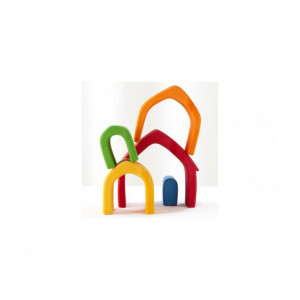 Joc lemn Montessori Curcubeu Rainbow House - Img 3