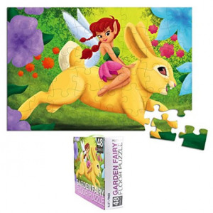 Joc puzzle jumbo pentru podea, Garden Fairy, 48 piese, 90*60 cm