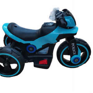 Motocicleta electrica pentru copii 3-7 ani cu doua motoare, bleu
