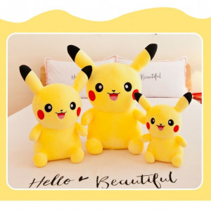 Pikachu Jucarie Din Plus Pokemon, 30 cm - Img 1