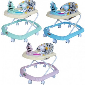 Premergator muzical, Albiuta in dungi, roti silicon, inaltime reglabila, 6 luni+