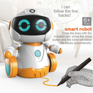 Robot inteligent care urmareste linile trasate,alb - Img 2