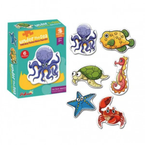 Set 6 puzzle bebe animale marine