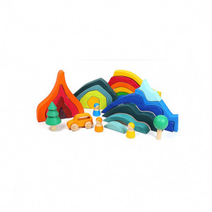 Set Montessori 23 piese Jumbo Rainbow - Img 1