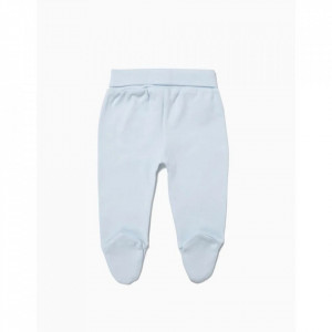 Set pantaloni bebe ,2 bucati,banta lata,alb/albastru - Img 4