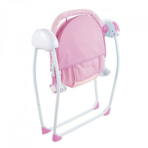 Balansoar electric bebe, cu telecomanda si melodii incluse, A2, roz - Img 3