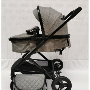 Carucior 2 in 1, reversibil, cu suspensii, F3 gri - Img 2