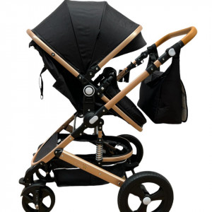 Carucior 3 in 1, maner reversibil,cadru aluminiu foarte usor, T5,negru - Img 2