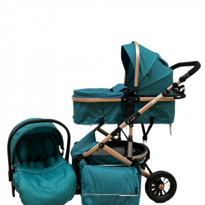 Carucior bebe, 3 in 1, lansou reversibil, cadru aluminiu, foarte usor, suspensii pe roti, T2,
