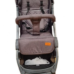 Carucior sport compact, pliere gen troller, pretabil pentru avion, HUG K8, maro inchis - Img 2