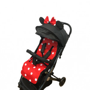 Carucior sport, pliere troller, compatibil pentru avion, pozitie de somn, 6 luni-3 ani, Negru/Rosu - Img 7