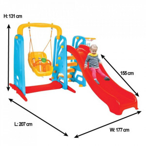 Centru de joaca Pilsan Cute Slide and Swing Set - Img 4