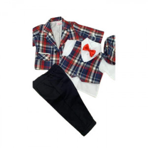 Costum elegant de baieti,marimi 3,6,9,12luni,6 piese.en gros - Img 1