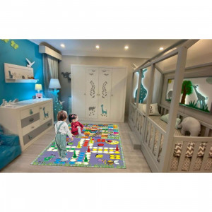 Covor copii, Joc cu pioni, antiderapant, dim 120*180 cm