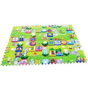 Covoras puzzle de joaca bebe Trafic si Cifre - Img 2