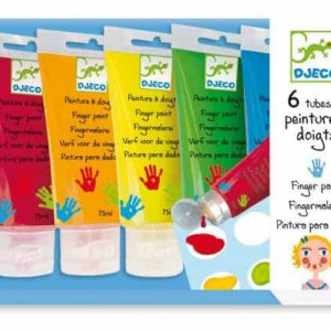 Culori pentru pictat cu degetul 6 set Djeco - Img 2