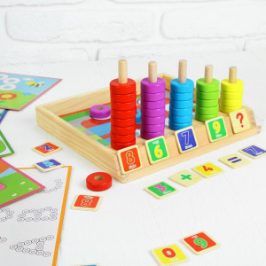Joc educativ asociere puzzle si numaratoare cu 9 planse - Img 2