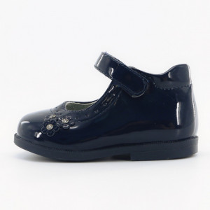 Pantofi fete,negru cu floricele