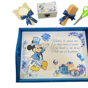 Set 5 piese tavița de moț, bleumarin,Mickey Mouse, EN GROS - Img 3