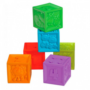 Set 6 Cuburi Siliconate Moi, pentru dentitie sau baita