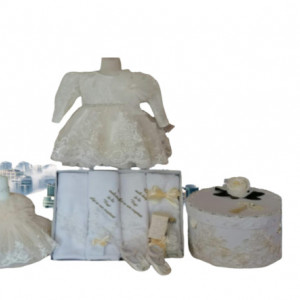 set de botez, trusou, lumanare si cufar, Printesa, hugbebe
