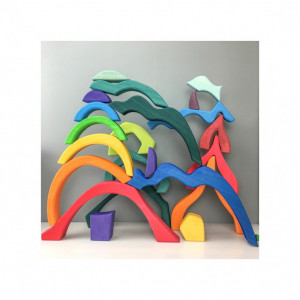 Set Montessori 23 piese Jumbo Rainbow - Img 2