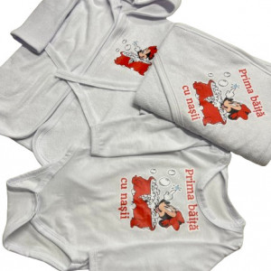 Set prima baita, Minnie in cadita, rosu, 3 piese, en gros