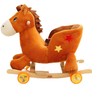 Balansoar copii tip sanie cu muzica – Unicorn maroniu - Img 2