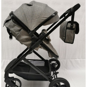 Carucior 2 in 1, reversibil, cu suspensii, F3 gri - Img 3