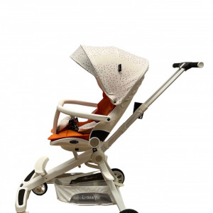 Carucior bebe sport, C2, scaun reversibil,cu pozitie de somn, cu lumini si muzica, alb - Img 3