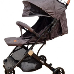 Carucior sport compact, pliere gen troller, pretabil pentru avion, HUG K8, maro inchis - Img 3