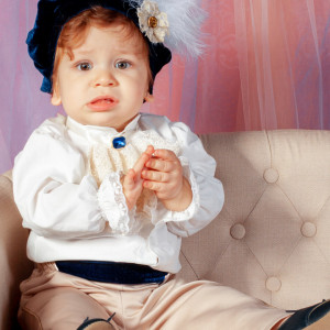Costum de botez Fabrizzio bleumarin, 5 piese, de la 2-4 luni , la 9-12 luni - Img 2