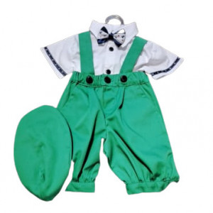 Costum de vara, pantalon 3/4, 4 piese,verde - Img 1