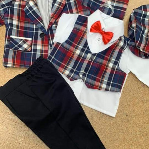 Costum elegant de baieti,marimi 3,6,9,12luni,6 piese.en gros - Img 2
