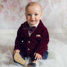 Costum pentru botez, Ralph, burgundy, 3 luni-4 ani - Img 4