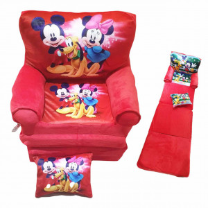 Fotoliu de plus , extensibil, 4 placi, Clubul lui Mickey rosu