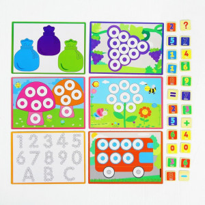 Joc educativ asociere puzzle si numaratoare cu 9 planse - Img 3