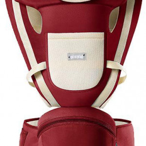 Marsupiu pentru bebelusi, cu scaun de sold, HM04, burgundy