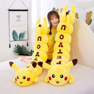 Pikachu , omida din plus, galbena, 150 cm