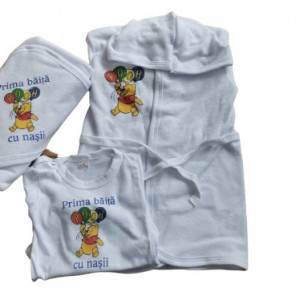 set prima baita 3 piese, prosop,halat,body