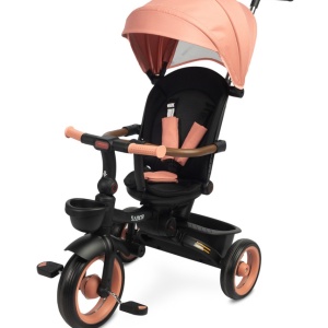 Tricicleta evolutiva Faro, 3 in 1, cu scaun si roti rotative, 18 luni-6 ani, orange