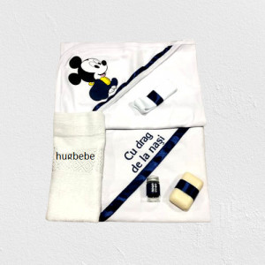 Trusou de botez 6 piese Mickey bleumarin, EN GROS