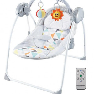 balansoar electric bebe cu telecomanda hugbebe
