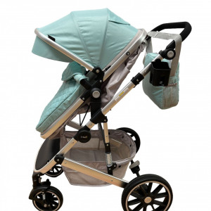 carucior 2 in 1 bebe, verde deschis
