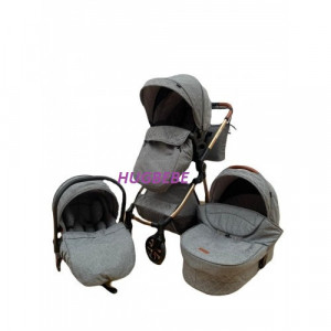 Carucior bebe 3in1, multifuntional, landou, sport si scoica,sistem de pliere rapid, finisaje deluxe, 0-36 luni T6, GRI