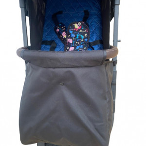 Carucior sport tip troller, pliabil, cu husa pentru picioare 608S -albastru - Img 2