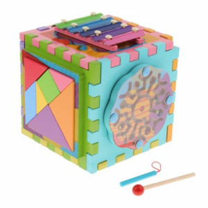Cub Din Lemn Educativ Cu 6 Activitati - Img 3