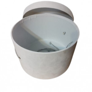 Cutie cufar rotunda din catifea pentru trusou botez, en gros - Img 2